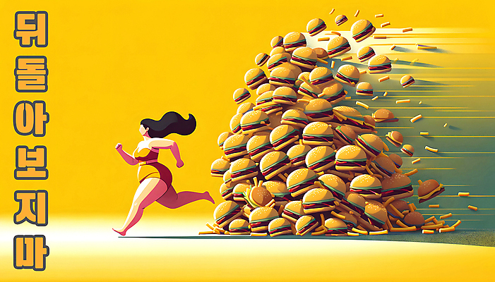 전신 PSD 편집이미지 여자 다이어트 한명 성인 달리기 운동 건강관리 햄버거 탈출 가득함 디지털합성 역동적 쏟아짐 활기 성인여자한명만 편집소스 이미지편집 1 컨셉 모션 패스트푸드 건강 관리 사람 여자한명만 성인여자만 파일형식