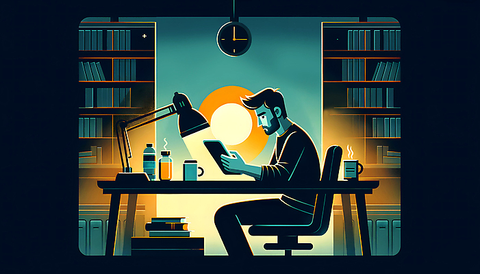 JPG 전신 남자 커피 의자 일러스트 조명 실내 한명 앉기 성인 컴퓨터 사무실 작업 야간 집중 디지털합성 자기계발 성인남자한명만 국내일러스트 AI일러스트 AI콘텐츠 자연요소 1 음료 가구 컨셉 비즈니스 모션 사람 내부 전자제품 남자한명만 성인남자만 파일형식