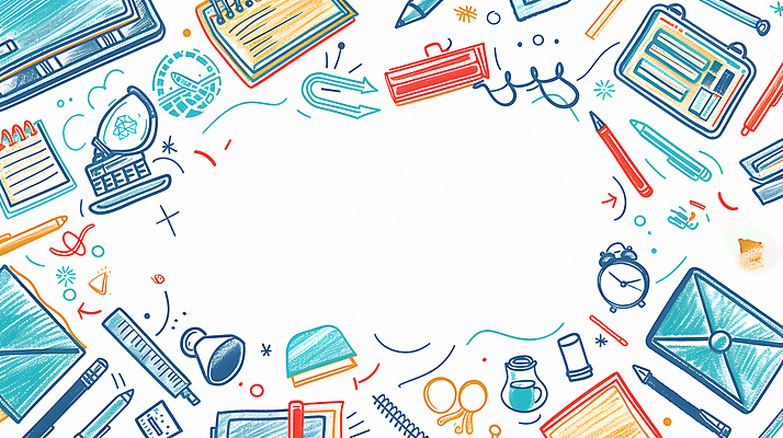 JPG 교육 일러스트 수업 프레임 자 사람없음 펜 자명종 편지 디지털합성 스프링노트 카피스페이스 국내일러스트 AI일러스트 AI콘텐츠 시계 문구용품 필기구 공책 공백 알람 파일형식