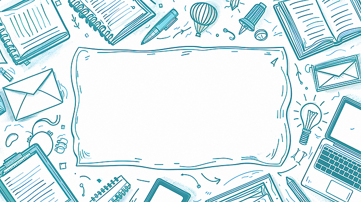 JPG 교육 일러스트 전구 수업 프레임 사람없음 책 노트북 펜 편지지 디지털합성 스프링노트 서류판 카피스페이스 국내일러스트 AI일러스트 AI콘텐츠 전자제품 필기구 사무용품 공책 공백 편지 파일형식