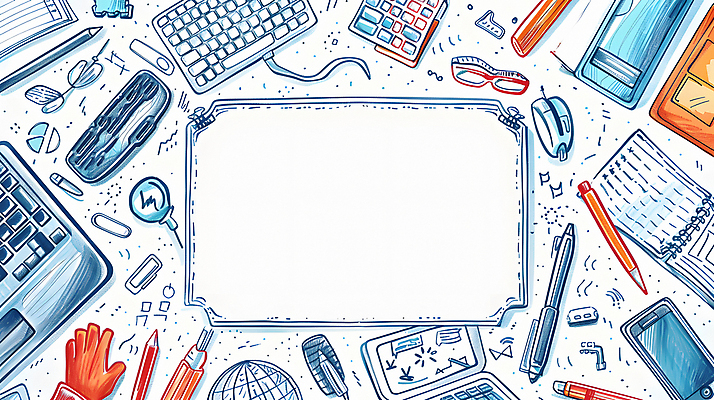 JPG 교육 일러스트 수업 프레임 사람없음 노트북 스마트폰 펜 키보드 디지털합성 스프링노트 카피스페이스 국내일러스트 AI일러스트 AI콘텐츠 전자제품 핸드폰 스마트기기 필기구 공책 공백 파일형식