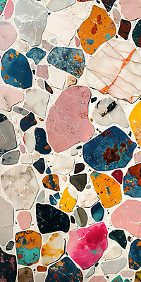 JPG 편집이미지 백그라운드 패턴 사람없음 혼합 타일 디지털합성 질감 대리석 편집소스 테라조 편집실사 AI포토 AI콘텐츠 무늬 재료 CG 파일형식