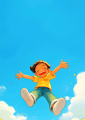 JPG 남자 행복 어린이 일러스트 청소년 놀이 하늘 팔벌리기 밝음 한명 소년 여름 점프 에너지 자유 디지털합성 즐거움 역동적 활기 긍정적 소년한명만 편집소스 국내일러스트 AI일러스트 AI콘텐츠 1 계절 감정 컨셉 모션 사람 남자한명만 소년만 파일형식