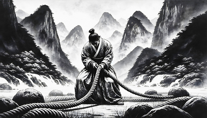 JPG 남자 밧줄 스포츠 일러스트 흑백 한명 성인 운동 돌_바위 잡기 전통의상 한복 조선시대 디지털합성 역동적 무거움 성인남자한명만 크로스핏 국내일러스트 AI일러스트 AI콘텐츠 1 한국전통 전통 줄 컨셉 모션 촬영기법 건강 사람 역사 무게 남자한명만 성인남자만 파일형식