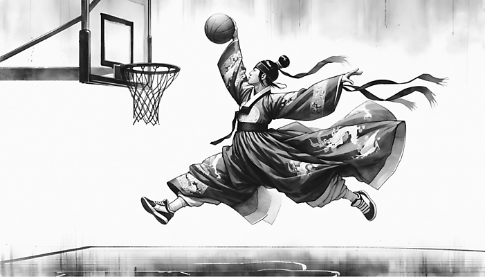 JPG 남자 스포츠 일러스트 농구 농구공 흑백 한명 성인 운동 점프 전통의상 한복 조선시대 디지털합성 역동적 농구대 덩크 덩크슛 성인남자한명만 국내일러스트 AI일러스트 AI콘텐츠 1 한국전통 전통 컨셉 공 모션 촬영기법 건강 사람 구기 역사 골대 남자한명만 성인남자만 파일형식