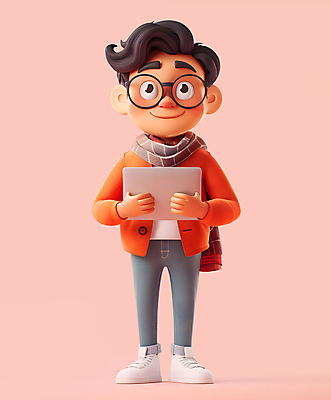 전신 PSD 편집이미지 남자 대학생 3D캐릭터 한명 들기 성인 노트북 태블릿 3D 디지털합성 성인남자한명만 안경낌 편집소스 너드 편집3D 캐릭터 1 학생 안경 모션 사람 전자제품 스마트기기 남자한명만 성인남자만 파일형식