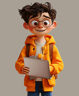 PSD 편집이미지 남자 대학생 3D캐릭터 한명 들기 상반신 성인 노트북 태블릿 3D 디지털합성 성인남자한명만 안경낌 편집소스 너드 편집3D 캐릭터 1 학생 안경 모션 사람 전자제품 스마트기기 남자한명만 성인남자만 파일형식