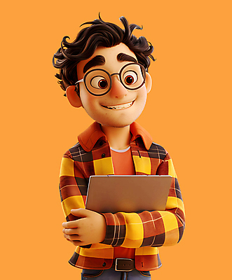 PSD 편집이미지 남자 대학생 3D캐릭터 한명 들기 상반신 성인 노트북 태블릿 3D 디지털합성 성인남자한명만 안경낌 편집소스 너드 편집3D 캐릭터 1 학생 안경 모션 사람 전자제품 스마트기기 남자한명만 성인남자만 파일형식