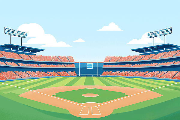 PSD 구름 백그라운드 일러스트 하늘 잔디 사람없음 스타디움 경기장 야구 야구장 객석 국내일러스트 자연요소 식물 스포츠시설 구기 파일형식