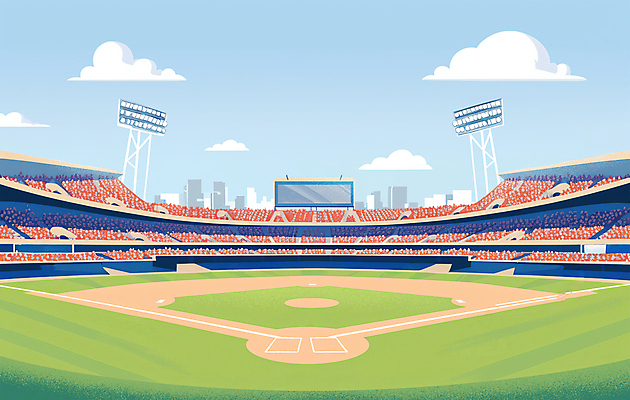 PSD 구름 백그라운드 일러스트 하늘 풍경 잔디 사람없음 스타디움 경기장 야구 야구장 객석 국내일러스트 자연요소 식물 스포츠시설 구기 파일형식