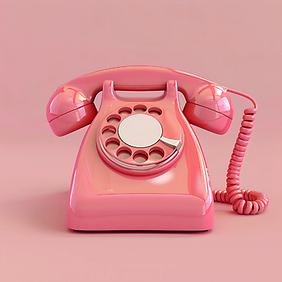 JPG 편집이미지 분홍색 사람없음 3D 전화기 광택 다이얼 편집3D AI컴퓨터그래픽 AI콘텐츠 컬러 디지털합성 파일형식