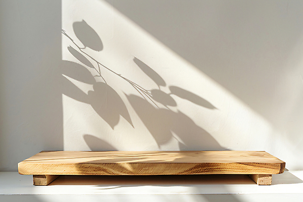 JPG 나무 편집이미지 선반 그림자 사람없음 햇빛 흰색 분위기 편집실사 AI포토 AI콘텐츠 식물 컬러 가구 컨셉 태양 CG 파일형식