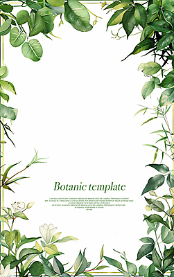 PSD 편집이미지 꽃 프레임 타이포그라피 사람없음 풀잎 디지털합성 카피스페이스 보테니컬아트 이미지편집 식물 문자 잎 공백 풀_식물 파일형식