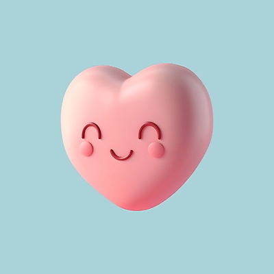 PSD 아이콘 행복 분홍색 화이트데이 발렌타인데이 사랑 웃음 사람없음 3D아이콘 3D 귀여움 기쁨 하트 이모지 모양 감정 컬러 컨셉 데이이벤트 표정 디지털합성 파일형식