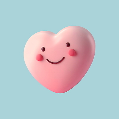 PSD 아이콘 행복 분홍색 화이트데이 발렌타인데이 사랑 웃음 사람없음 3D아이콘 3D 귀여움 기쁨 하트 이모지 모양 감정 컬러 컨셉 데이이벤트 표정 디지털합성 파일형식