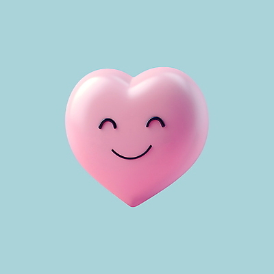 PSD 아이콘 행복 분홍색 화이트데이 발렌타인데이 사랑 웃음 사람없음 3D아이콘 3D 귀여움 기쁨 하트 이모지 모양 감정 컬러 컨셉 데이이벤트 표정 디지털합성 파일형식