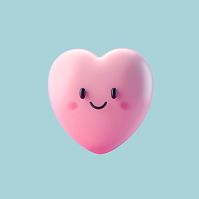 PSD 아이콘 행복 분홍색 화이트데이 발렌타인데이 사랑 웃음 사람없음 3D아이콘 3D 귀여움 기쁨 하트 이모지 모양 감정 컬러 컨셉 데이이벤트 표정 디지털합성 파일형식