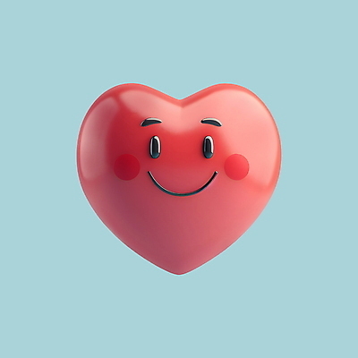 PSD 아이콘 행복 화이트데이 발렌타인데이 사랑 웃음 사람없음 빨간색 3D아이콘 3D 귀여움 기쁨 하트 이모지 모양 감정 컬러 컨셉 데이이벤트 표정 디지털합성 파일형식