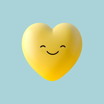 PSD 아이콘 행복 화이트데이 발렌타인데이 사랑 웃음 사람없음 3D아이콘 노란색 3D 귀여움 기쁨 하트 이모지 모양 감정 컬러 컨셉 데이이벤트 표정 디지털합성 파일형식