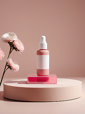 JPG 편집이미지 꽃 사람없음 뷰티 화장품 디지털합성 모던 심플 스킨케어 공병 목업 편집소스 세련 편집실사 AI포토 AI콘텐츠 식물 CG 병_담는 파일형식