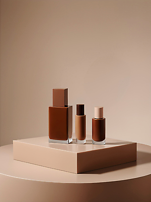 JPG 편집이미지 사람없음 뷰티 갈색 화장품 디지털합성 모던 심플 스킨케어 공병 베이지색 목업 편집소스 세련 2025년 트렌드컬러 편집실사 모카무스 AI포토 AI콘텐츠 컬러 연도 CG 병_담는 파일형식