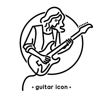 아이콘 남자 악기 연주 한명 들기 성인 기타 일렉기타 라인아이콘 성인남자한명만 2D아이콘 AI파일 1 음악 모션 현악기 사람 남자한명만 성인남자만 파일형식 벡터