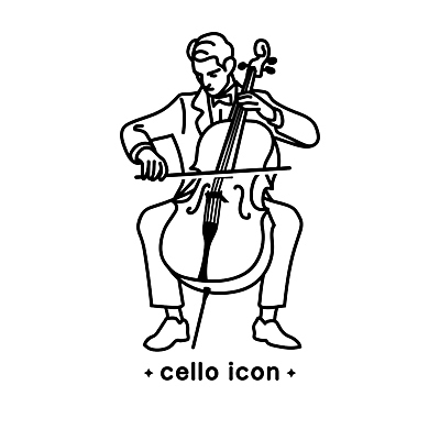 전신 아이콘 남자 악기 연주 한명 들기 앉기 성인 라인아이콘 첼로 성인남자한명만 2D아이콘 AI파일 1 음악 모션 사람 남자한명만 성인남자만 파일형식 벡터 찰현악기