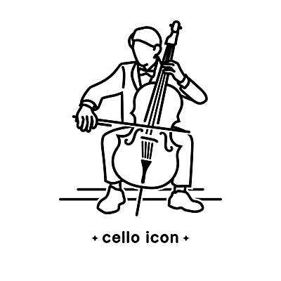 전신 아이콘 남자 악기 연주 한명 들기 앉기 성인 라인아이콘 첼로 성인남자한명만 2D아이콘 AI파일 1 음악 모션 사람 남자한명만 성인남자만 파일형식 벡터 찰현악기