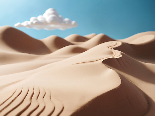 JPG 구름 편집이미지 자연 하늘 사람없음 사막 모래언덕 디지털합성 심플 점토 클레이아트 편집소스 미니멀 편집실사 AI컴퓨터그래픽 AI콘텐츠 자연요소 공예 언덕 CG 생태계 파일형식