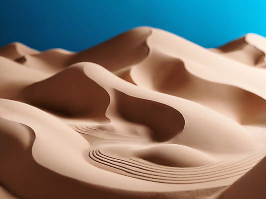 JPG 편집이미지 추상 사람없음 사막 디지털합성 심플 부드러움 점토 클레이아트 편집소스 미니멀 편집실사 AI컴퓨터그래픽 AI콘텐츠 무늬 감각 공예 CG 파일형식