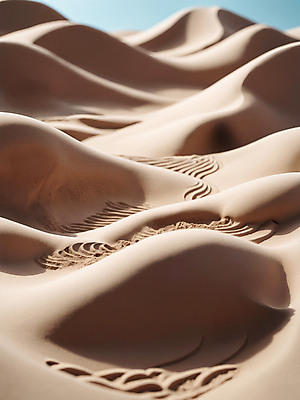 JPG 편집이미지 추상 사람없음 사막 디지털합성 심플 부드러움 점토 클레이아트 베이지색 편집소스 2025년 미니멀 트렌드컬러 편집실사 모카무스 AI컴퓨터그래픽 AI콘텐츠 컬러 무늬 감각 공예 연도 CG 파일형식