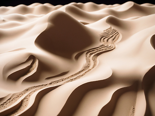 JPG 편집이미지 자연 사람없음 어둠 사막 모래언덕 디지털합성 심플 점토 클레이아트 편집소스 미니멀 편집실사 AI컴퓨터그래픽 AI콘텐츠 공예 언덕 CG 생태계 파일형식