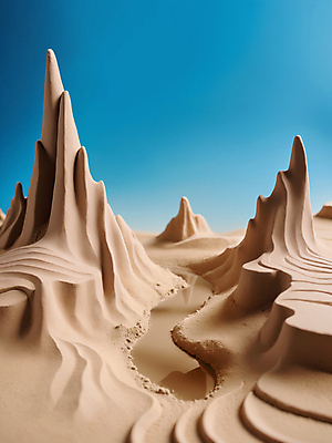 JPG 편집이미지 디자인 자연 추상 사람없음 사막 디지털합성 점토 클레이아트 편집소스 미니멀 편집실사 AI컴퓨터그래픽 AI콘텐츠 무늬 공예 CG 생태계 파일형식