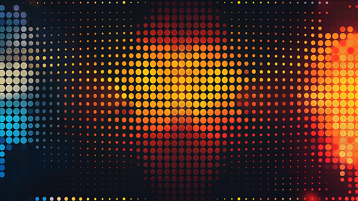 JPG 편집이미지 디자인 백그라운드 패턴 추상 밝음 사람없음 반짝임 검은색 주황색 점 배열 디지털합성 편집소스 이미지편집 편집실사 AI컴퓨터그래픽 AI콘텐츠 컬러 무늬 모션 CG 파일형식