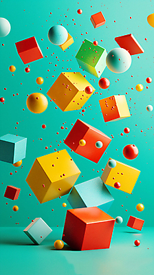 JPG 편집이미지 디자인 백그라운드 사람없음 3D 블록 다양 입체 디지털합성 오브젝트 입체도형 편집소스 편집3D AI컴퓨터그래픽 AI콘텐츠 도형 다수 파일형식