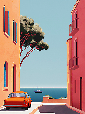 JPG 나무 편집이미지 도로 벽 바다 백그라운드 거리 풍경 사람없음 도시풍경 도시 디지털합성 모던 심플 선박 편집소스 편집실사 식물 길 수상교통 교통시설 CG 파일형식