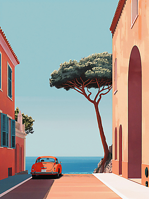 JPG 나무 편집이미지 도로 벽 백그라운드 자동차 거리 풍경 사람없음 도시풍경 도시 디지털합성 모던 심플 편집소스 편집실사 식물 길 육상교통 교통시설 CG 파일형식