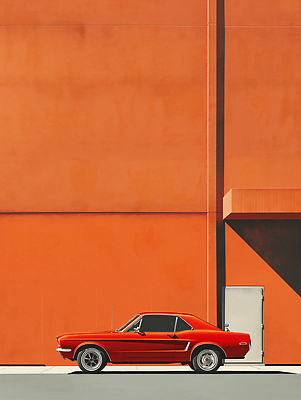 JPG 편집이미지 도로 벽 백그라운드 자동차 거리 풍경 사람없음 빨간색 도시풍경 문 도시 디지털합성 모던 심플 편집소스 편집실사 AI포토 AI콘텐츠 길 육상교통 컬러 교통시설 CG 파일형식