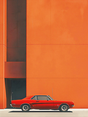 JPG 편집이미지 도로 벽 백그라운드 자동차 거리 풍경 사람없음 빨간색 도시풍경 도시 디지털합성 모던 심플 편집소스 편집실사 AI포토 AI콘텐츠 길 육상교통 컬러 교통시설 CG 파일형식