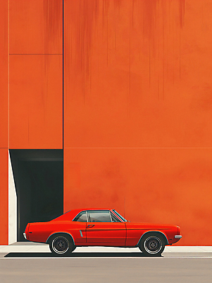 JPG 편집이미지 도로 벽 백그라운드 자동차 거리 풍경 사람없음 빨간색 도시풍경 문 도시 디지털합성 모던 심플 편집소스 편집실사 길 육상교통 컬러 교통시설 CG 파일형식