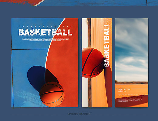 템플릿 배너 배너템플릿 포스터 스포츠 농구 농구공 사람없음 파란색 세트 운동 주황색 경기장 농구장 이미지템플릿 AI파일 컬러 공 스포츠시설 건강 구기 파일형식 벡터