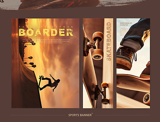 전신 템플릿 배너 배너템플릿 남자 실루엣 포스터 스포츠 한명 성인 신체부위 세트 운동 갈색 노을 다리 스케이트보드 성인남자한명만 이미지템플릿 AI파일 자연요소 1 컬러 촬영기법 건강 사람 보드_스포츠 남자한명만 성인남자만 파일형식 벡터