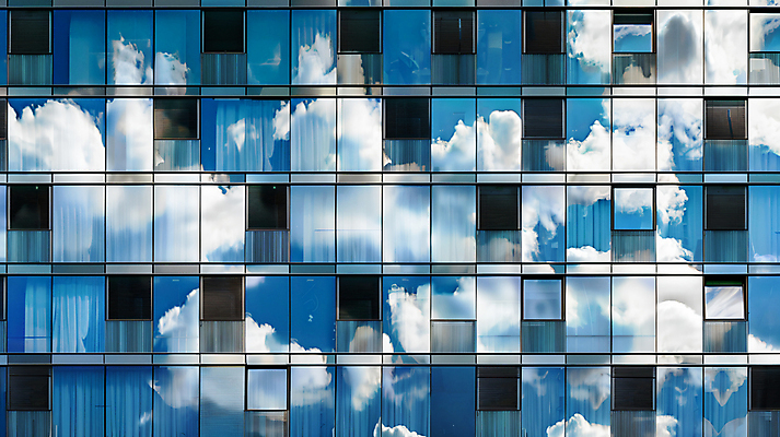 JPG 구름 편집이미지 백그라운드 창문 하늘 사람없음 파란색 반사 맑음 편집실사 AI포토 AI콘텐츠 자연요소 컬러 날씨 CG 파일형식