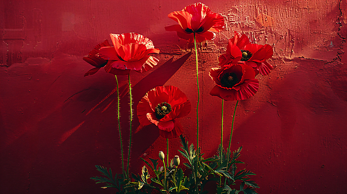 JPG 편집이미지 꽃 백그라운드 사람없음 빨간색 빛 양귀비 편집실사 AI포토 AI콘텐츠 식물 컬러 CG 파일형식