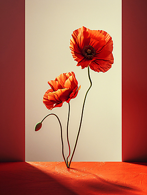 JPG 편집이미지 꽃 백그라운드 사람없음 빨간색 빛 양귀비 편집실사 AI포토 AI콘텐츠 식물 컬러 CG 파일형식