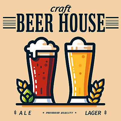 일러스트 맥주 주류 사람없음 보리 맥주잔 에일맥주 홉 국내일러스트 AI파일 식물 음료 술잔 곡류 파일형식 벡터