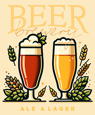 일러스트 맥주 주류 사람없음 보리 맥주잔 에일맥주 홉 국내일러스트 AI파일 식물 음료 술잔 곡류 파일형식 벡터