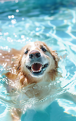 JPG 편집이미지 한마리 행복 반려견 물놀이 수영장 사람없음 여름 수영 리트리버 강아지 편집실사 AI포토 AI콘텐츠 1 계절 감정 놀이 반려동물 수상스포츠 개 CG 파일형식
