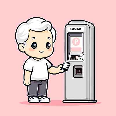 전신 할아버지 노년 남자 행복 분홍색 일러스트 모바일 한명 들기 스마트폰 주차 주차장 키오스크 노인남자한명만 국내일러스트 AI파일 1 감정 컬러 모션 사람 성인 핸드폰 스마트기기 남자한명만 노인남자만 파일형식 벡터