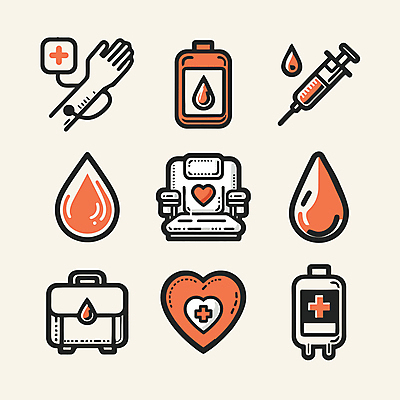 아이콘 의자 주사기 사람없음 신체부위 하트 혈액 맥박 팔 헌혈 진찰가방 혈액주머니 2D아이콘 AI파일 모양 캠페인 가구 의학 의료기기 사람 진료 봉사 파일형식 벡터